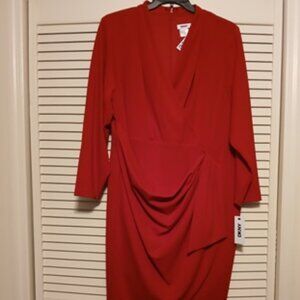 NWT DKNY RED PLUS SIZE DRESS  SIZE 20W